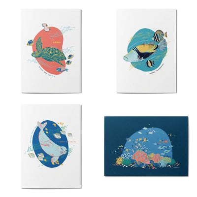 REEF LIFE CARD SET - 6 COUNT