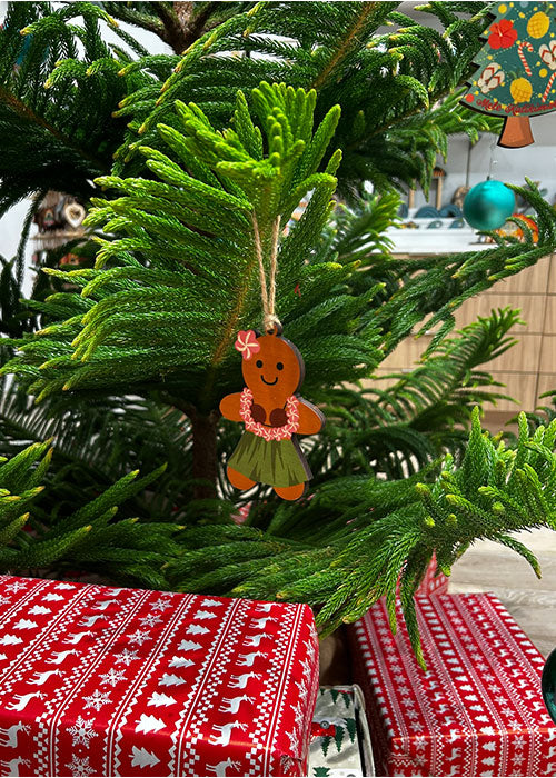 Gingerbread Hula Girl Ornament | CocoNene Hawaii
