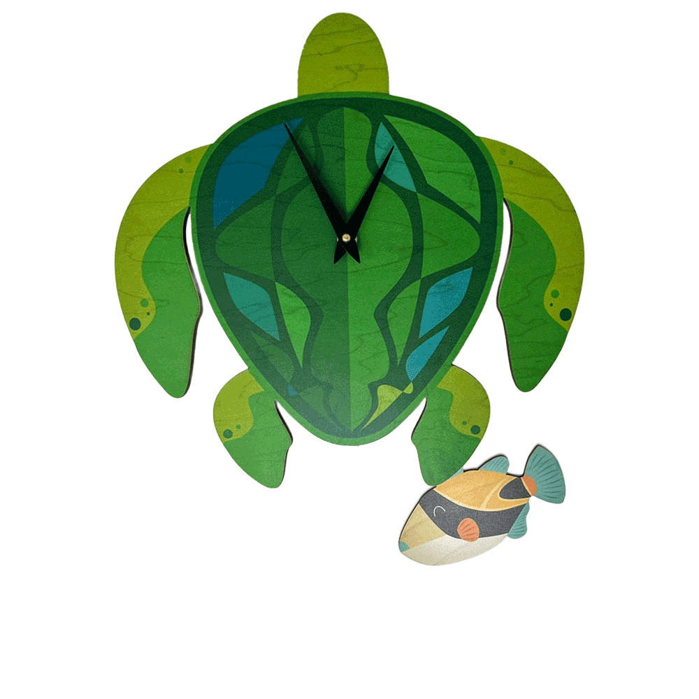 ୨୧直筆サイン入り୨୧ クンルンシステム クンルンネイゴン Honu Humu Pendulum Clock | CocoNene Hawaii