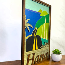 Load image into Gallery viewer, ROAD TO HANA 3 LAYER WOOD ART
