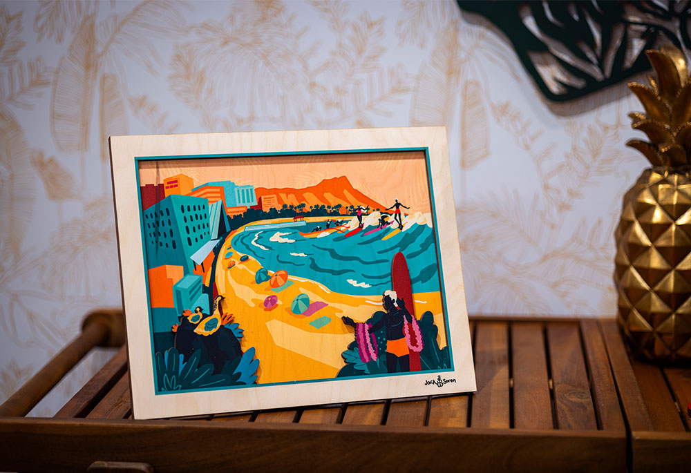 Jack Waikiki Layered Wall Art | CocoNene Hawaii