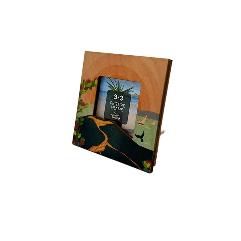 Hawaiian✨️プルメリア✿革タグ付ミニ壁掛け✨️Hawaii Kilauea Ohia Lava Mini Frame | CocoNene Hawaii