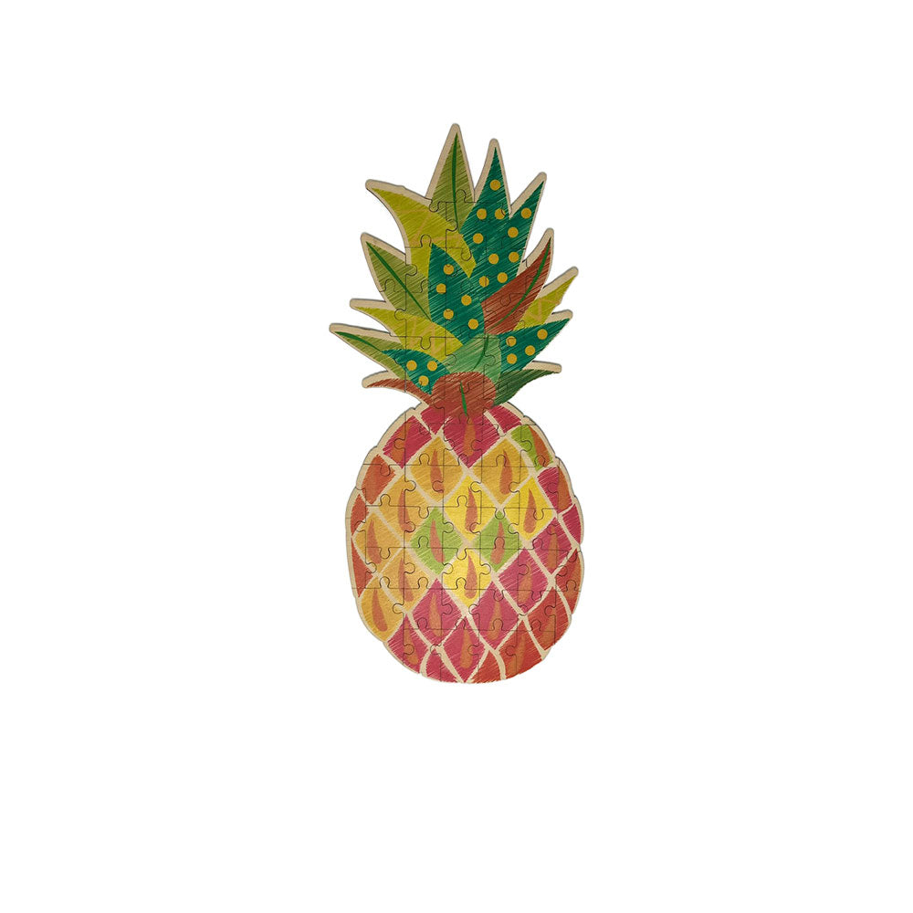 Pop Art Pineapple Cutout Wood Puzzle | CocoNene Hawaii