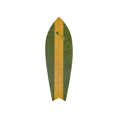 TEAL 1 STRIPE SURFBOARD WALL ART
