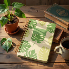 Load image into Gallery viewer, GREEN MONSTERA WOOD NOTEBOOK