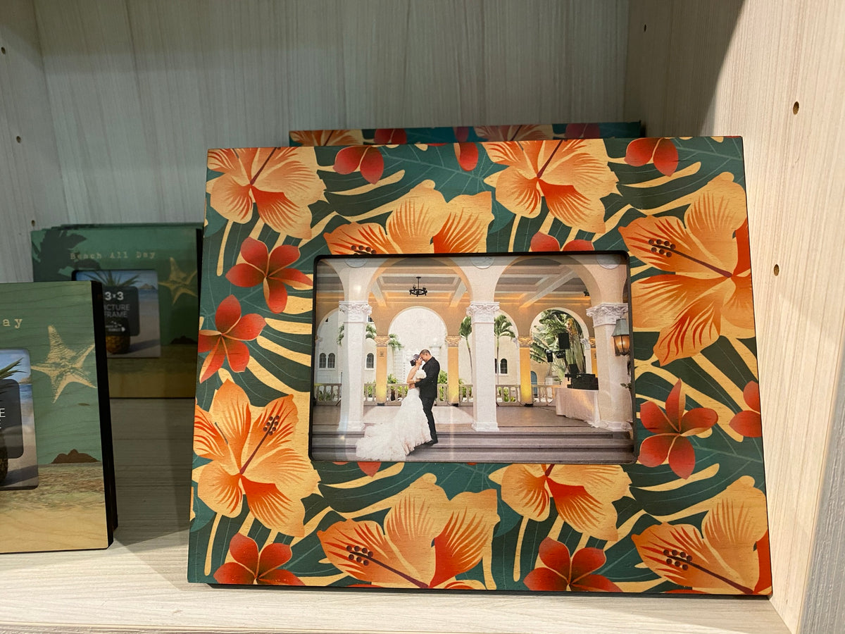 HIBISCUS MONSTERA 4X6 PICTURE FRAME – CocoNene Hawaii