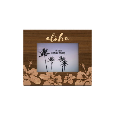 ALOHA WOODGRAIN 5X7 PICTURE FRAME