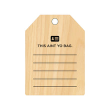 Load image into Gallery viewer, TEAL ALOHA ISLANDS TAPERED WOOD BAGTAG
