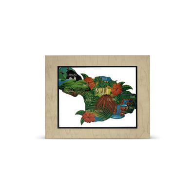 MAUI ISLE LANDMARK MAP WALL ART