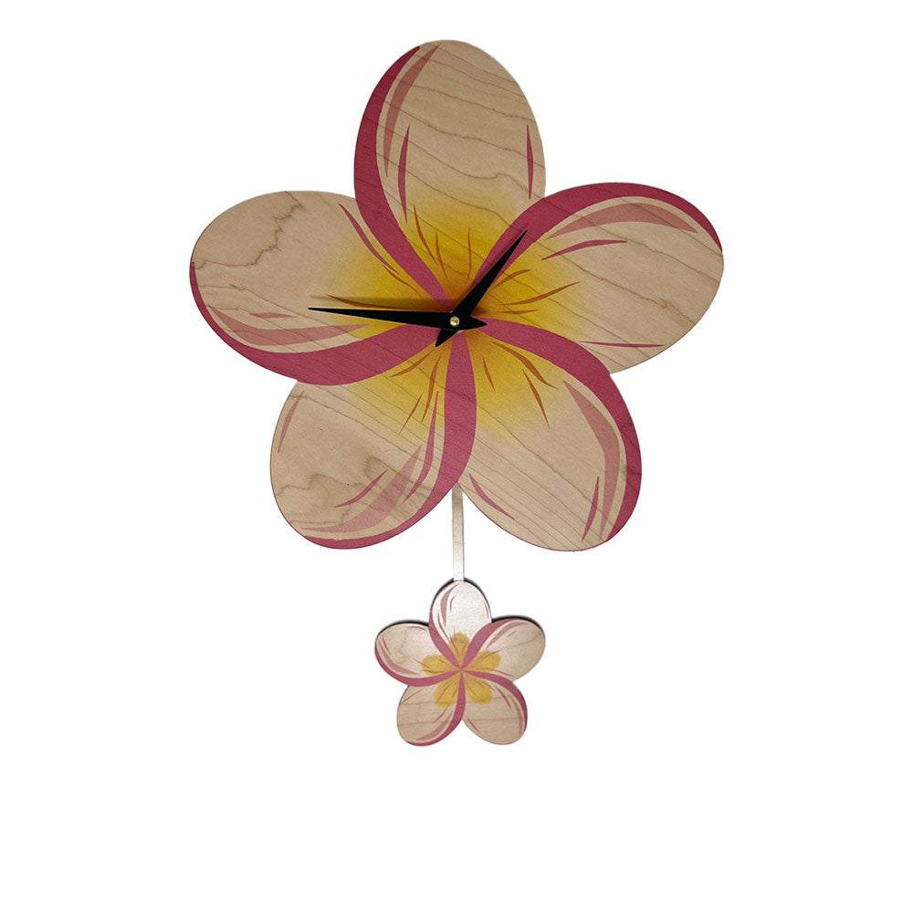 PLUMERIA GARDEN PENDULUM CLOCK