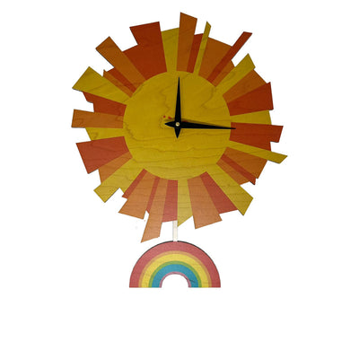 OVER THE RAINBOW PENDULUM CLOCK