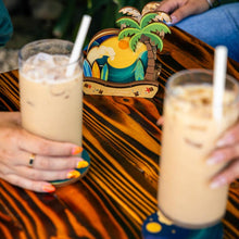 Load image into Gallery viewer, PALM TREE SURF COASTER SET
