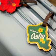Load image into Gallery viewer, OAHU ISLAND WOOD BAG TAG
