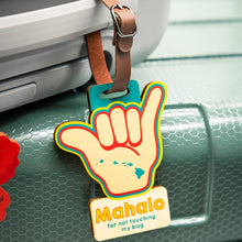 Load image into Gallery viewer, MAHALO SHAKA WOOD BAG TAG
