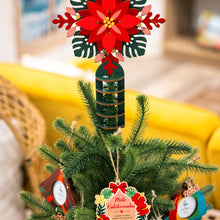 Load image into Gallery viewer, RED QUILT TREE TOPPER
