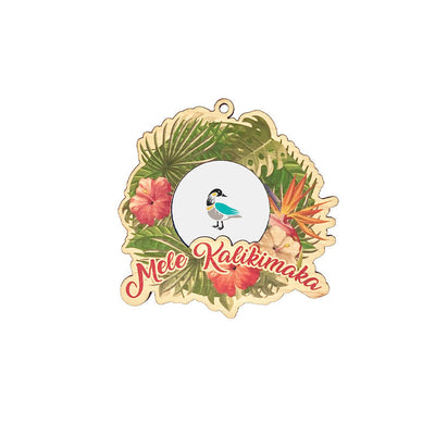 VINTAGE FLORAL WREATH FRAME ORNAMENT