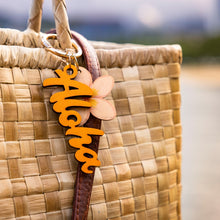 Load image into Gallery viewer, ALOHA PLUMERIA BAG CHARM
