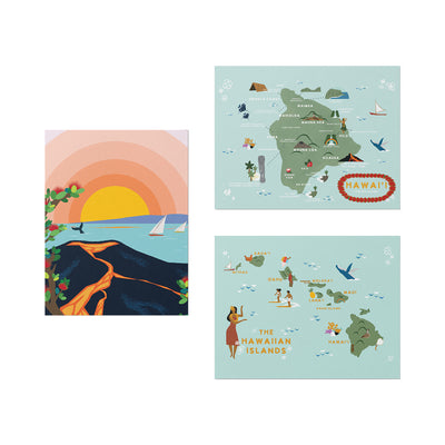 MID-CENTURY BIG ISLAND CARD SET - 6 COUNT