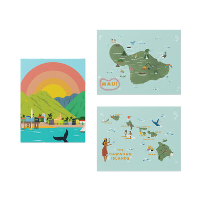 MID-CENTURY MAUI CARD SET - 6 COUNT
