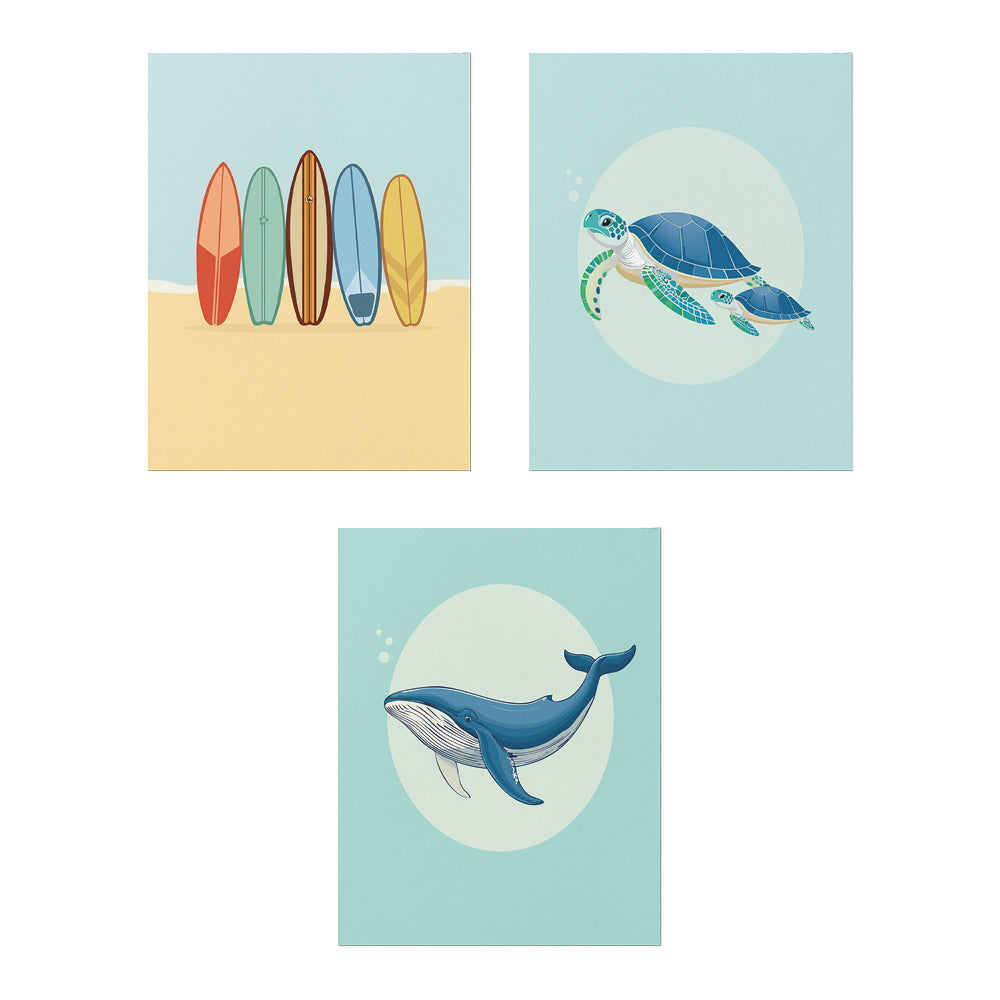 WAVES AND WILDLIFE CARD SET - 6 COUNT