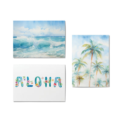 ALOHA OCEAN BREEZE CARD SET - 6 COUNT