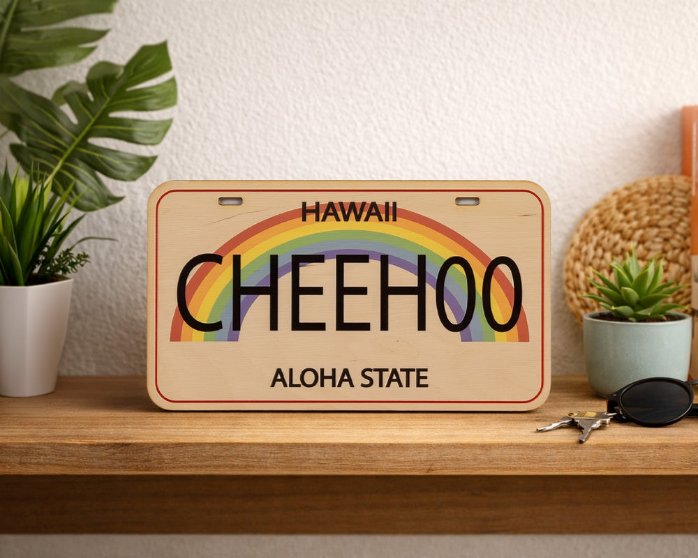 CHEEHOO ANUENUE LICENSE PLATE WALL DECOR – CocoNene Hawaii