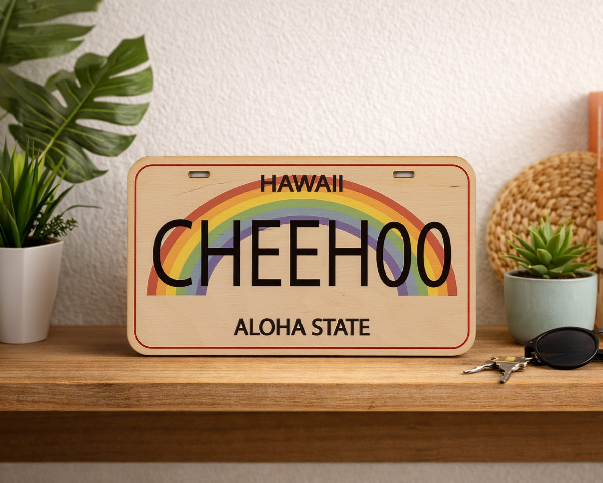 CHEEHOO ANUENUE LICENSE PLATE WALL DECOR – CocoNene Hawaii