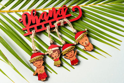 OHANA SLEIGH SCRIPT ORNAMENT LARGE