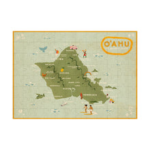 Load image into Gallery viewer, OAHU THE GATHERING PLACE MAP WOOD PUZZLE
