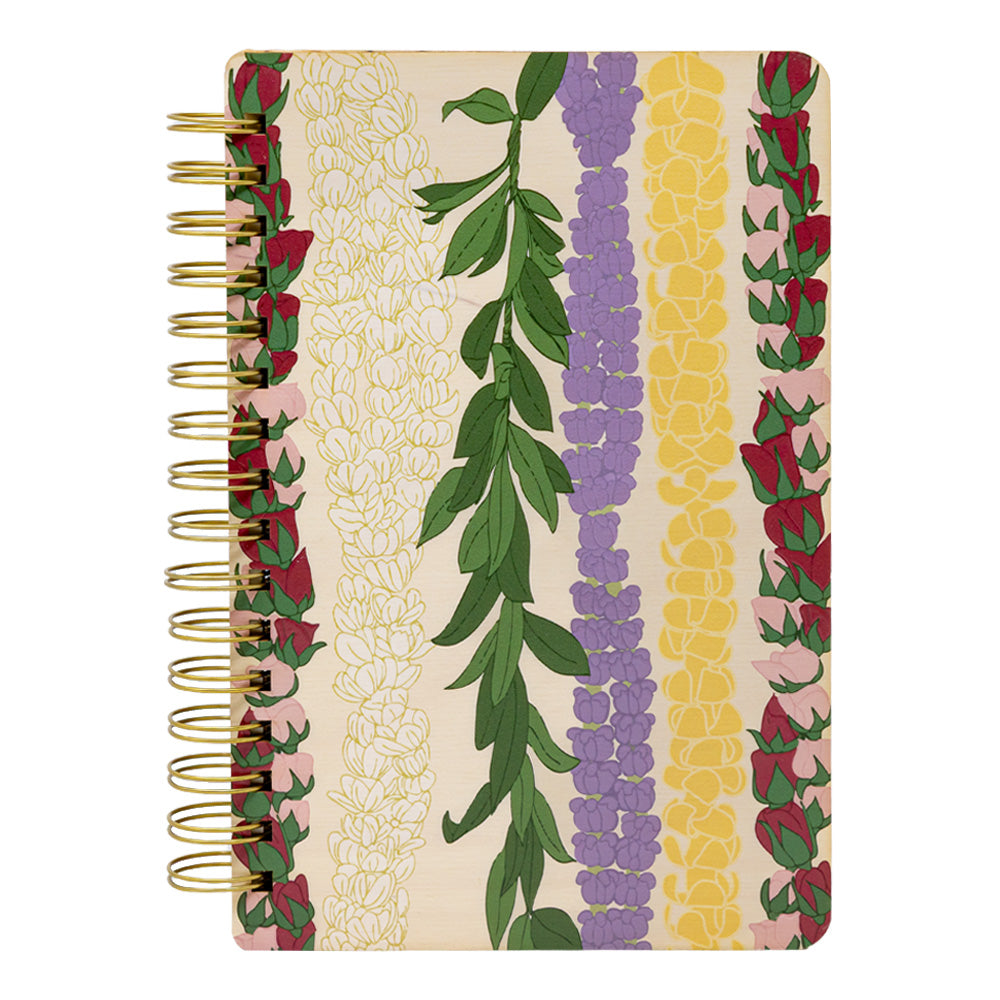 FIVE LEI STRANDS WOOD NOTEBOOK – CocoNene Hawaii