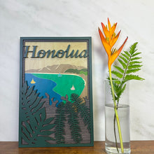Load image into Gallery viewer, HONOLUA 3 LAYER WOOD ART
