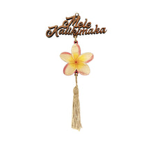 Load image into Gallery viewer, MELE PLUMERIA TASSEL ORNAMENT
