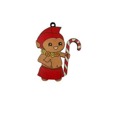 MENEHUNE CANDY CANE ORNAMENT