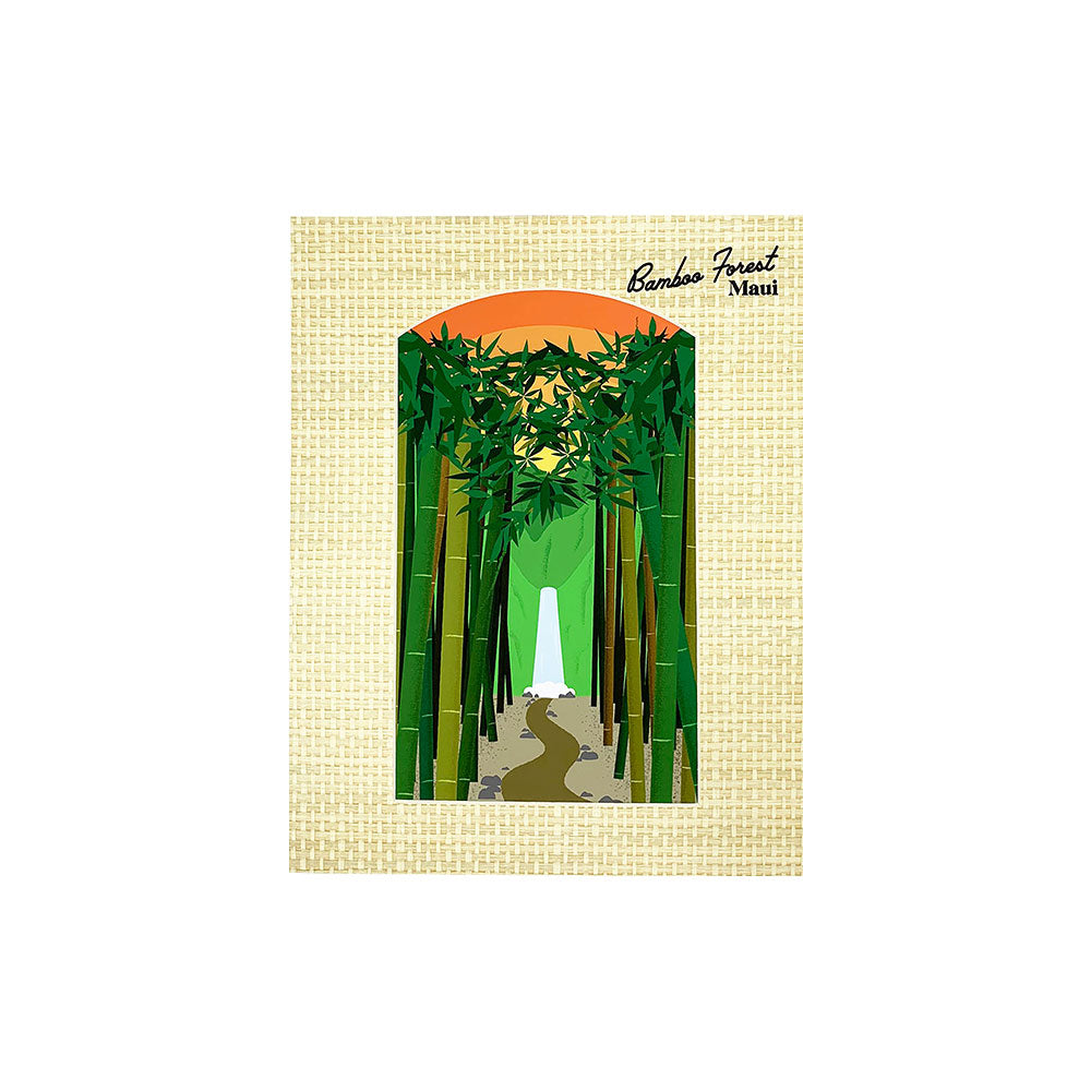 BAMBOO FOREST LAUHALA MATTED PRINT