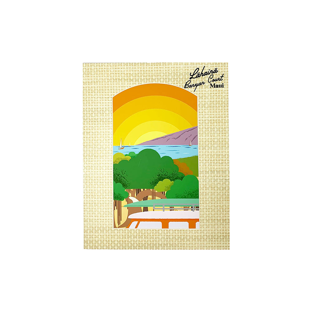 LAHAINA BANYAN LAUHALA MATTED PRINT