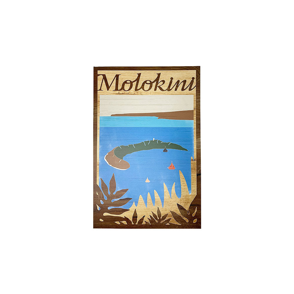MOLOKINI 1 LAYER WOOD ART