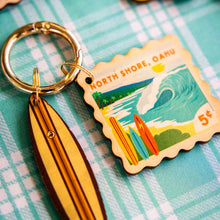 Load image into Gallery viewer, NORTH SHORE POSTCARD BAG CHARM
