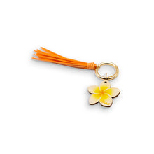 Load image into Gallery viewer, PLUMERIA LEATHER TASSEL BAG CHARM
