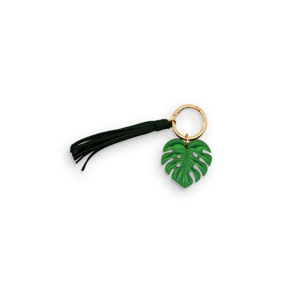 MONSTERA LEATHER TASSEL BAG CHARM