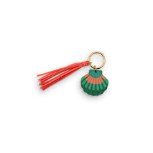 Load image into Gallery viewer, MOONRISE SHELL LEATHER TASSEL BAG CHARM
