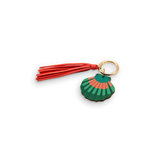 Load image into Gallery viewer, MOONRISE SHELL LEATHER TASSEL BAG CHARM
