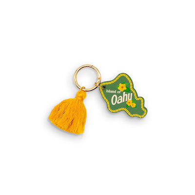 OAHU ISLAND TASSEL BAG CHARM