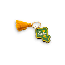 Load image into Gallery viewer, OAHU ISLAND TASSEL BAG CHARM
