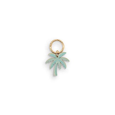 BLUE PALM TREE BAG CHARM