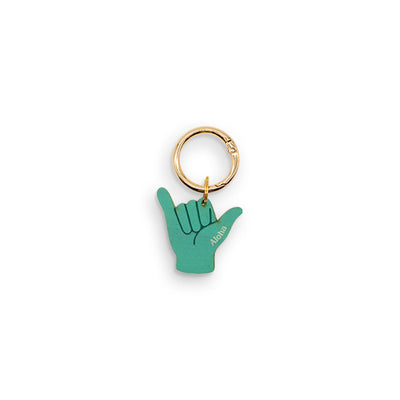 TEAL SHAKA BAG CHARM