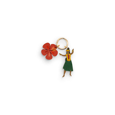 HIBISCUS HULA GIRL BAG CHARM