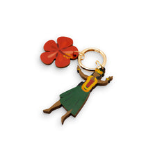 Load image into Gallery viewer, HIBISCUS HULA GIRL BAG CHARM
