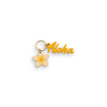 Load image into Gallery viewer, ALOHA PLUMERIA BAG CHARM
