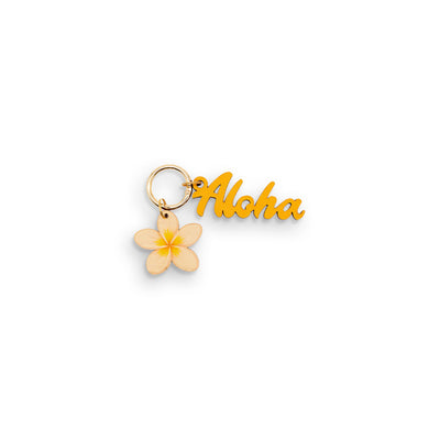 ALOHA PLUMERIA BAG CHARM