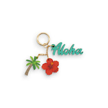 Load image into Gallery viewer, HIBSICUS PALM CHAIN BAG CHARM
